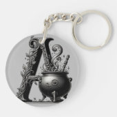 Hexenkessel Cauldron Hexchy Letter A Custom Initia Schlüsselanhänger (Rückseite)