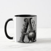 Hexenkessel Cauldron Hexchy Letter A Custom Initia Tasse (Links)