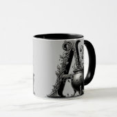 Hexenkessel Cauldron Hexchy Letter A Custom Initia Tasse (VorderseiteRechts)