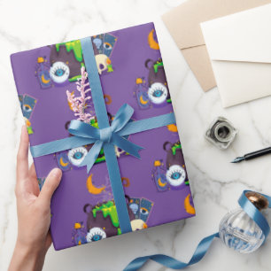 Hexenkessel Cauldron Kochtöpfe unter dem Mondlicht Geschenkpapier