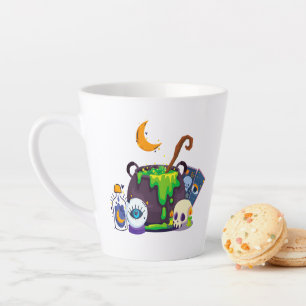 Hexenkessel Cauldron Kochtöpfe unter dem Mondlicht Milchtasse