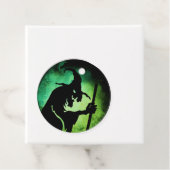 Hexenkessel grün schwarz Halloween Geschenkanhänger (Beispiel)