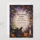 Hexenkessel-Halloween-Party Einladung (Vorderseite)