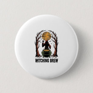 Hexenkessel Halloween Vintage Gravur Shirt_1 Button
