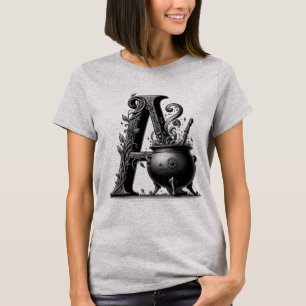 Hexenkessel Hexenbrief A Benutzerdefinierte Initia T-Shirt