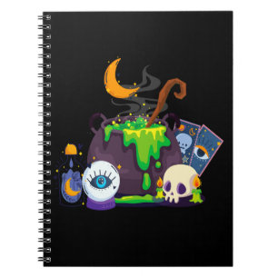 Hexenkessel-Kochtrank unter dem Mondlicht Notizblock