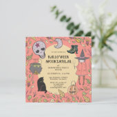 Hexenkids Halloween-Party Einladung (Stehend Vorderseite)