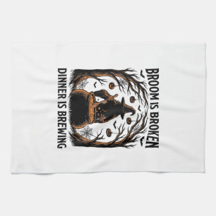 Hexenkoche-Shirt Lustiges Halloween-Kessel-Design Geschirrtuch