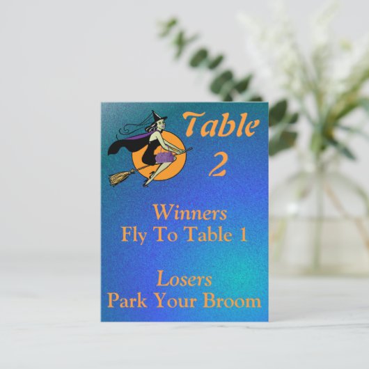 Hexenkopf Bunco Table Card Nummer 2 Postkarte (Stehend Vorderseite)