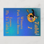 Hexenkopf Bunco Tischkarte Nummer 1 Postkarte (Rückseite)