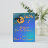 Hexenkopf Bunco Tischkarte Nummer 3 Postkarte (Stehend Vorderseite)