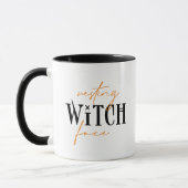 Hexenkopfvergnügen Halloween-Typografie Tasse (Links)