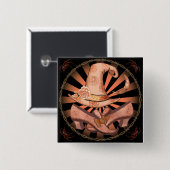 Hexenkostüm-Button Button (Vorne & Hinten)