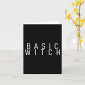 Hexenkostüm Halloween Karte (Gelbe Blume)