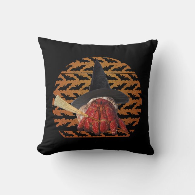 Hexenkrabbe Funny Halloween Hermit Crab Lover Kissen (Vorderseite)