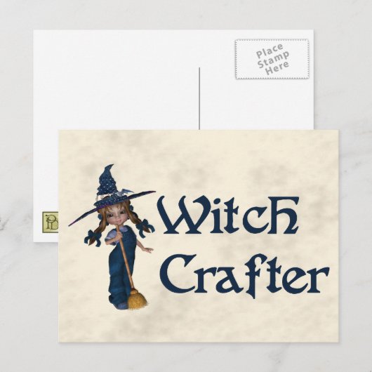 Hexenkrake Postkarte (Vorne/Hinten)