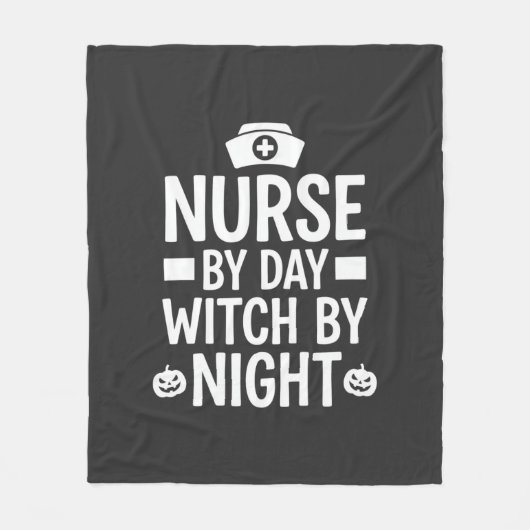Hexenkrankenschwester Halloween Vektor Design_1 Fleecedecke (Vorderseite)