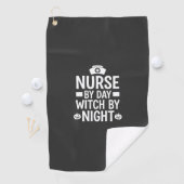 Hexenkrankenschwester Halloween Vektor Design_1 Golfhandtuch (Insitu)