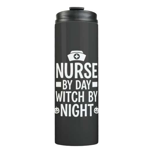 Hexenkrankenschwester Halloween Vektor Design_1 Thermosbecher (Vorderseite)