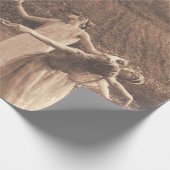 Hexenkreis Vintag tanzende Frauen Geschenkpapier (Ecke)