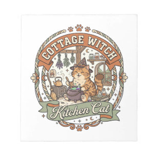 Hexenküche Cottage Witch Kitchen Cat Cottage Witch Notizblock