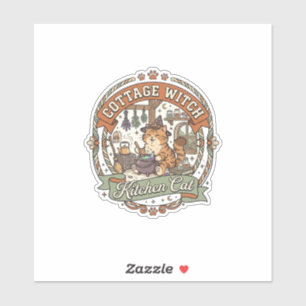 Hexenküche Cottage Witch Küche Katze Cottage Witch Aufkleber