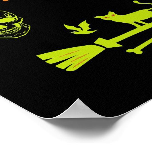 Hexenküche personalisierbares Halloween Poster (Ecke)