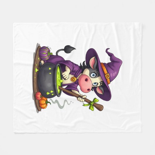 Hexenkuh Cauldron Brew Fleecedecke (Vorderseite (Horizontal))