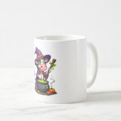 Hexenkuh-Kessel-Brau Kaffeetasse (VorderseiteRechts)