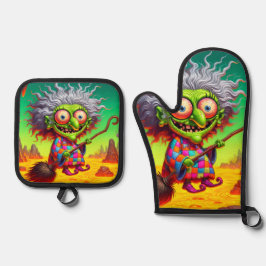 Hexenkunst Ofenhandschuh & Topflappen-Set