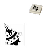 Hexenkunst und Katzenkunst-Briefmarke Gummistempel (Stempel)
