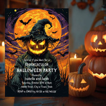 Hexenkürbis-Halloween-Party-Einladung Jack O La