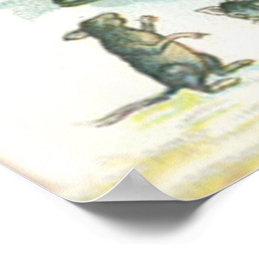 Hexenkürbis Mann im Mond Poster (Ecke)