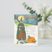 Hexenkürbis Mann im Mond Postkarte (Stehend Vorderseite)