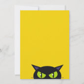 Hexenkürbis niedliches KatzenHalloween-Party Einladung (Rückseite)