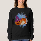 Hexenkürbis & Skulls Hoodie, Spooky Halloween Sweatshirt (Vorderseite)