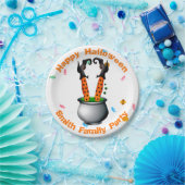 Hexenleder & Bräune in Orange & Black Pappteller (Party)