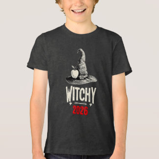 Hexenlehrerin der Zukunft 2026 Kinder Halloween T- Tri-Blend Shirt