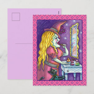 HEXENLIPPE, PARFÜM & NAGELLACKE, LUSTIG SÜß FEIERTAGSPOSTKARTE