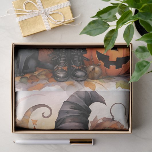 Hexenmädchen 6 Halloween-Dekoupage Seidenpapier (Geschenk)