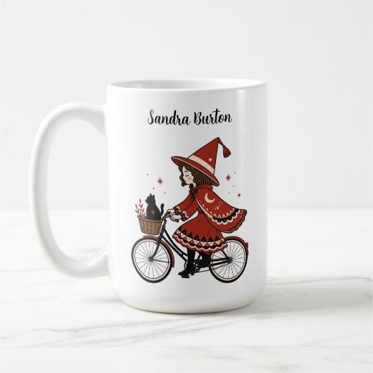 Hexenmädchen beim Reiten Kaffeetasse (Links)