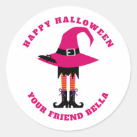 Hexenmädchen, Kids Halloween-Sticker