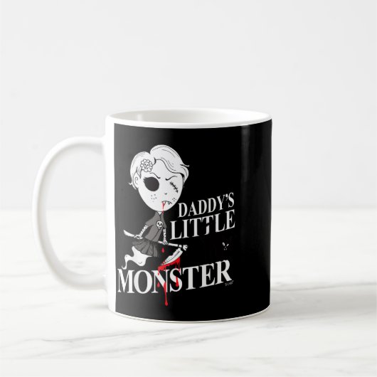 Hexenmädchen Schwarze wütende Katze Daddy Monster Kaffeetasse (Links)