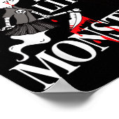 Hexenmädchen Schwarze wütende Katze Daddy Monster Poster (Ecke)