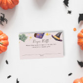 Hexenmädchen-Windeln-Raffle-Kinderdusche Begleitkarte