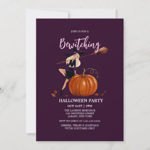 Hexenmagie Gouache Halloween-Kostüm-Party Einladung