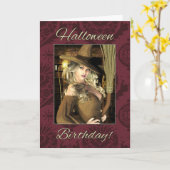 Hexenmagisches Halloween-Blankekarte Karte (Gelbe Blume)