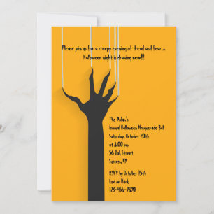Hexenmal Halloween-Party-Einladung Einladung