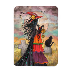 Hexenmeister Halloween Art Magnet