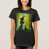 Hexenmeister Halloween Gothic Black Cat Spooky Was T-Shirt (Vorderseite)